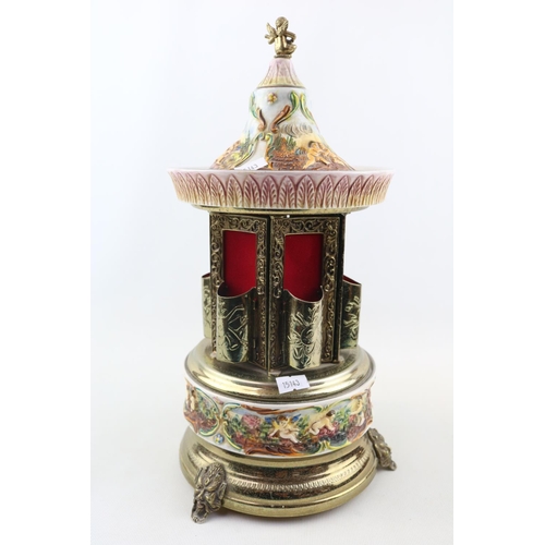 135 - Italian Automated wind up cigarette dispenser with figural decoration