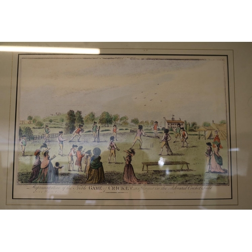 166 - Collection of 4 Framed Cricket and other prints