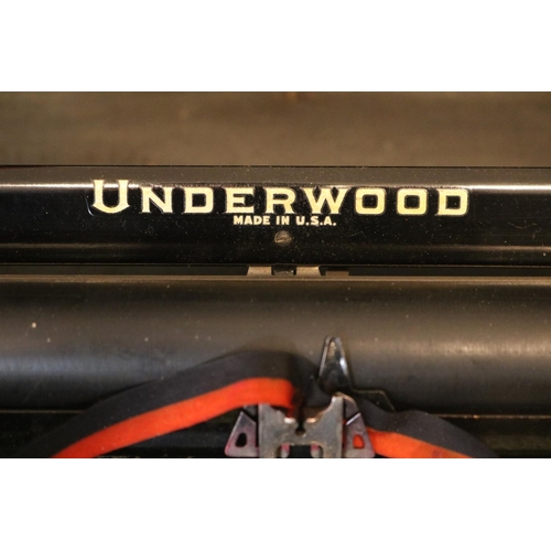 167 - Cased Underwood portable typewriter