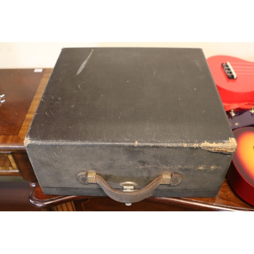 167 - Cased Underwood portable typewriter