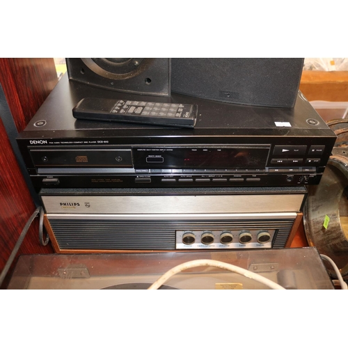 180 - Eagle D7500 Belt Driven Turntable, Phillips Record Deck, Denon CD Player, Pair of Mission Speakers a... 