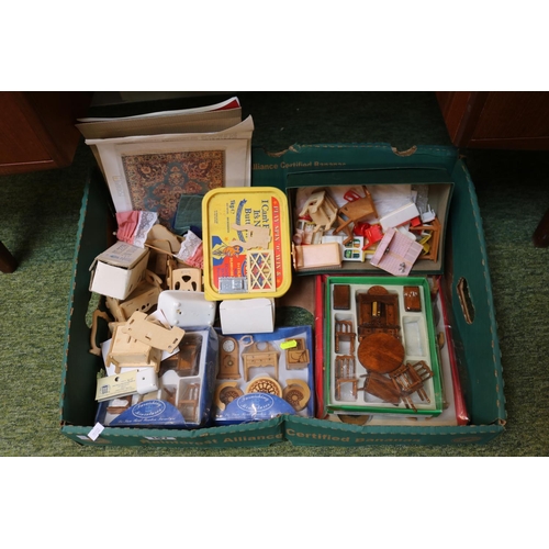 107 - Box of assorted 20thC Dolls House Furniture