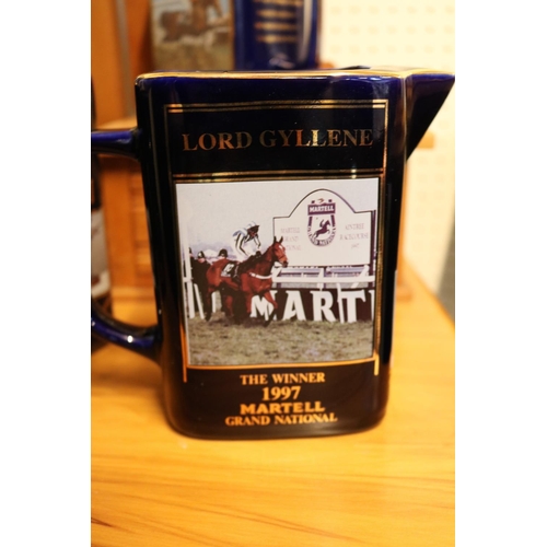 139 - Set of 11 Martell Cognac Limited edition Grand National Jugs