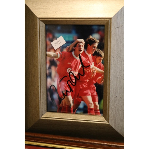 141 - Collection of Liverpool Football Club framed Stamps and Prints