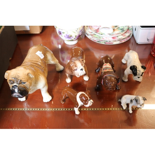 178 - Collection of Bull Dog figures inc. Beswick, Sylvac etc