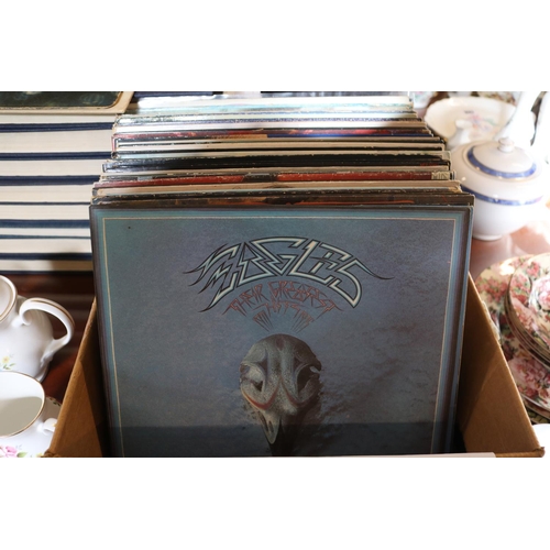 182 - Collection of assorted Vinyl Records inc. Eagles, Dire Straits, Gerry Rafferty etc