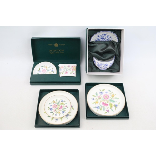 19B - Collection of Boxed Minton Haddon Hall and a Minton Hardwick pattern Cup and Saucer