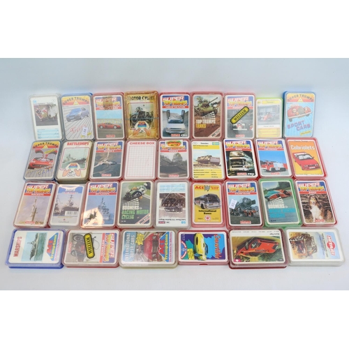 22 - Collection of 33 Vintage Top Trump Card sets inc. Battleships, Tanks