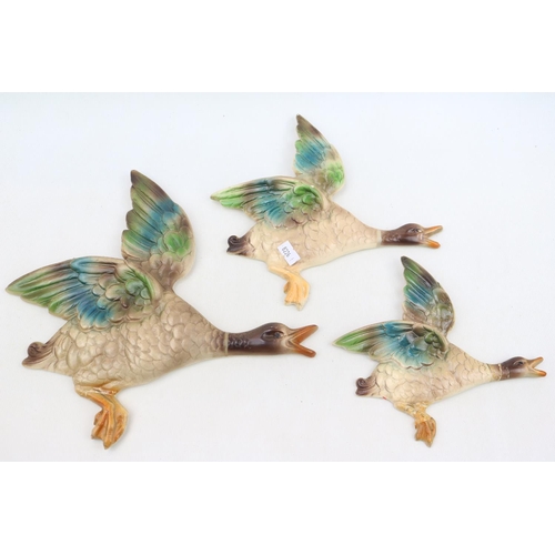 26 - Set of 3 1930s Wall Ducks