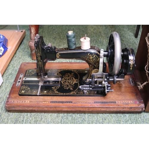 30 - Frister & Rossman of Berlin Walnut cased Sewing Machine