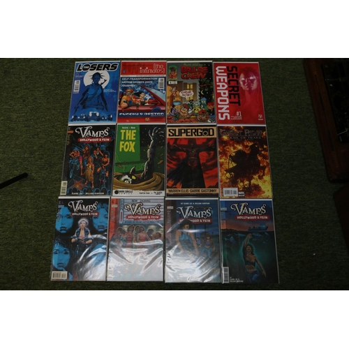 37 - Collection of 26 Comics inc. The Losers, Vamps Hollywood & Vein etc