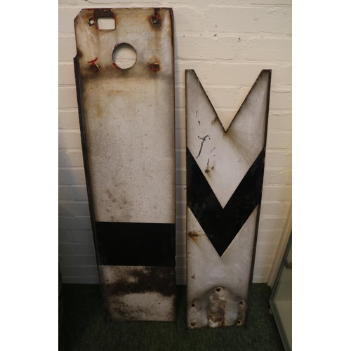 58 - 2 Vintage Enamel Railway semaphore signals