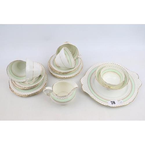 78 - Paragon Fine Bone China Tea Set with gilded and banded design