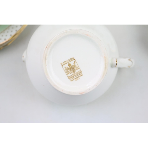 78 - Paragon Fine Bone China Tea Set with gilded and banded design