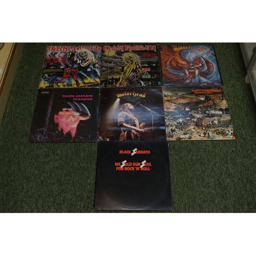 89 - Collection of Vinyl Records to include Iron Maiden, Motorhead & Black Sabbath