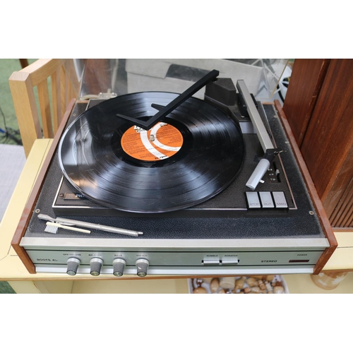 38 - Phillips Boots Audio Stereo record Turntable with speakers and assorted Vintage Audio equipment