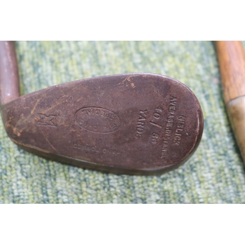 44 - Collection of Hickory Golf Clubs inc Anti Shank Club, Neil Mackay 1911, F R Johns etc