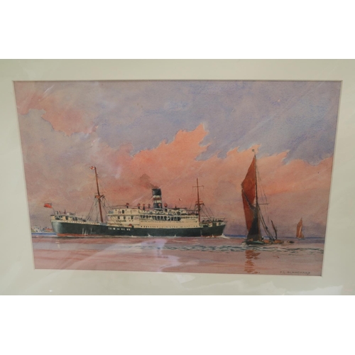 60 - F.L. BLANCHARD (19th/20th.C.) 2 Maritime watercolours