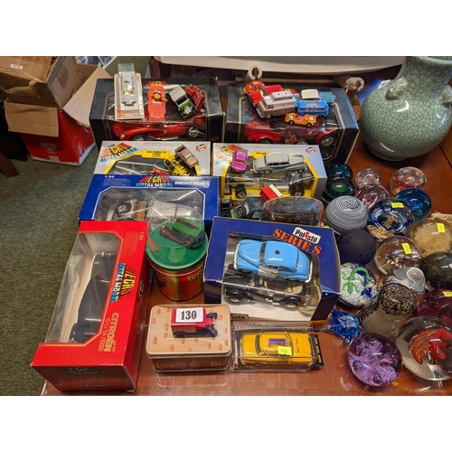 130 - Collection of boxed and unboxed toy vehicles inc. Burago, Polstil etc