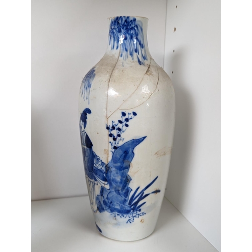 2 - Collection of 19thC Antique Chinese ceramics and Cloisonné inc Blue and White 4 character vase Drago... 