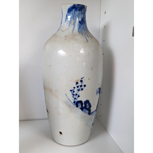 2 - Collection of 19thC Antique Chinese ceramics and Cloisonné inc Blue and White 4 character vase Drago... 