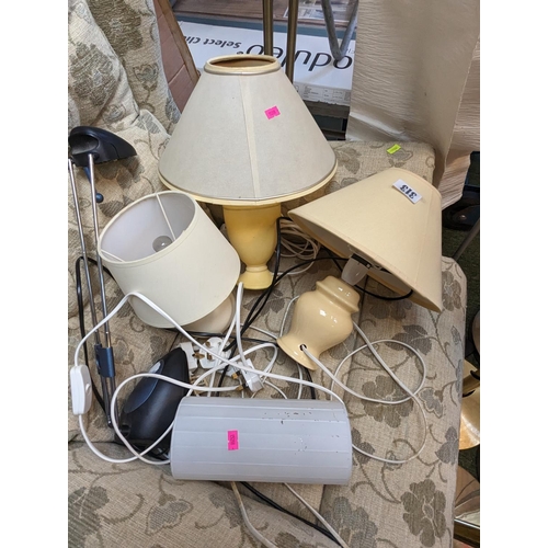 313 - Collection of assorted Table and standard Lamps