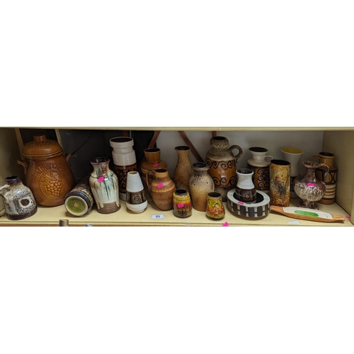 35 - Collection of 1960s and 70s Mid Century West German and European vases and pottery