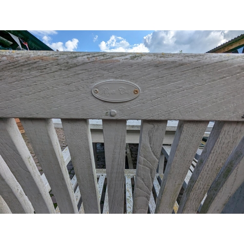 371 - Large Hardwood Garden Table and Seven chairs