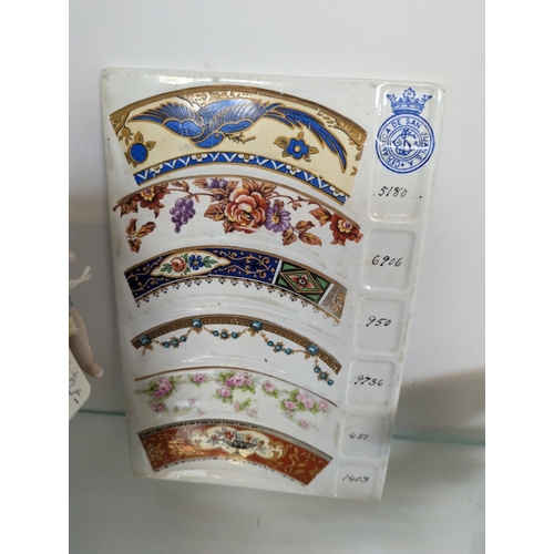 65 - Collection of assorted European Pottery inc Karl Ens and a Ceramic plate Sampler rim plaque