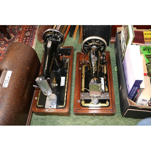 139 - Cased Singer 28K Sewing machine and a Singer 201K Sewing machine