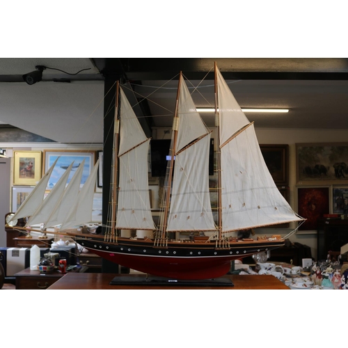 151 - Large Model of a Sailing Boat on stand 140cm in Length