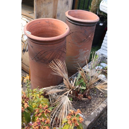 458 - pair of Terracotta Chimneys