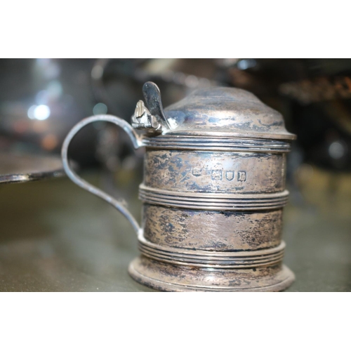 24 - Collection of 19thC and later Silver plated tableware inc. Tazzas, bowls and a Silver salt of turret... 