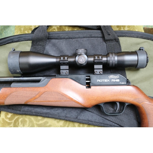 45 - Carl Walther Rotex RM8 5.5mm .22 Air Rifle with Hawke Scope and sleeve