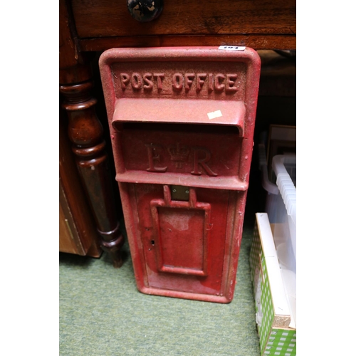 Cast Iron ER Post office box painted in Red