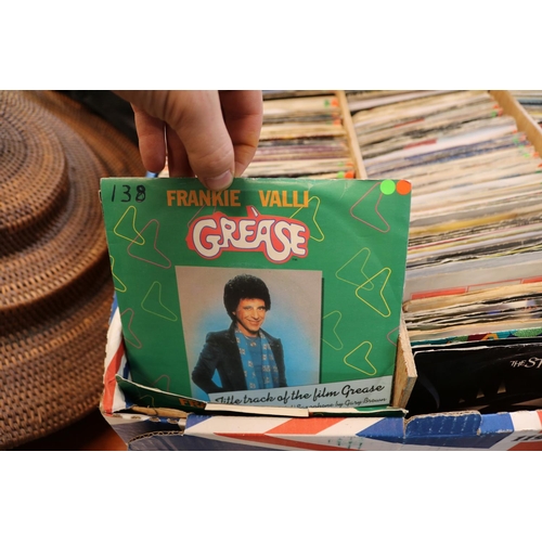 119 - Large box of assorted Vinyl Singles inc. The Steve Miller Band, Frankie Valli, Tony Christie etc