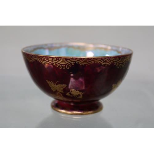 12 - Wedgwood Butterfly Lustre sugar bowl 10cm in Diameter