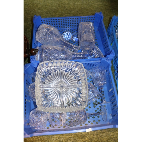 122 - Seven Boxes of assorted Edinburgh and other Crystal glassware inc. Decanters, Fruit bowl, Drinking g... 