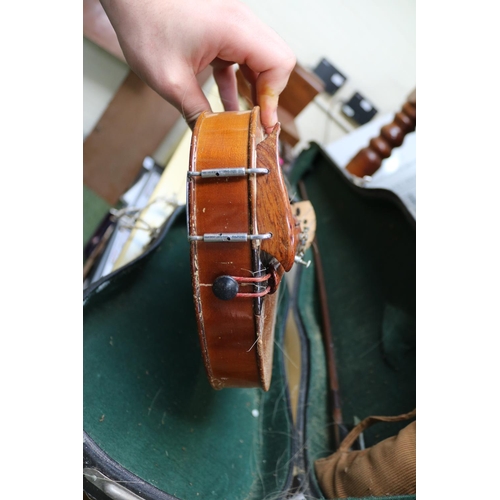 29 - Cased Vintage Students Violin and bow