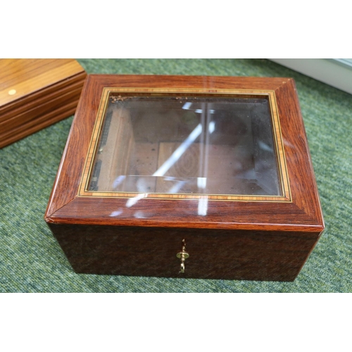 53 - 2 Cigar Humidor, one complete with key