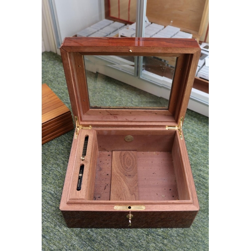 53 - 2 Cigar Humidor, one complete with key