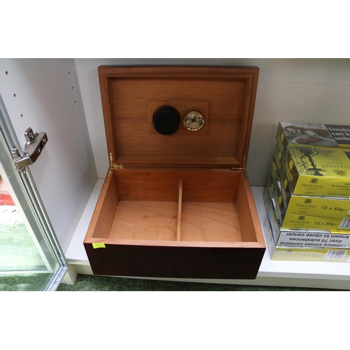 57B - 2 Cigar Humidor one with glass viewer