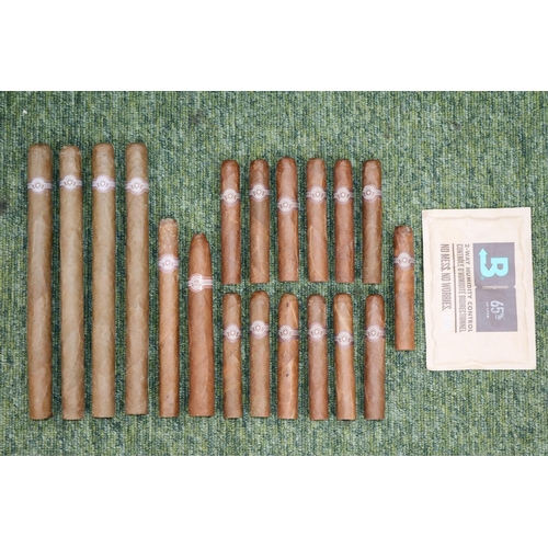 59 - Montecristo A x 4, Montecristo No.2, Montecristo No.5 x 13 and Montecristo No.1 Cigars Cuban