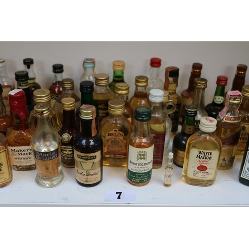 7 - Collection of assorted Whisky's and Miniature alcohols inc. Whyte Mackay, White Horse etc