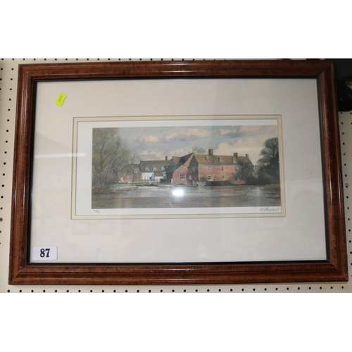 87 - Framed limited edition print 'Flatford Mill, Suffolk' by M C Alexander