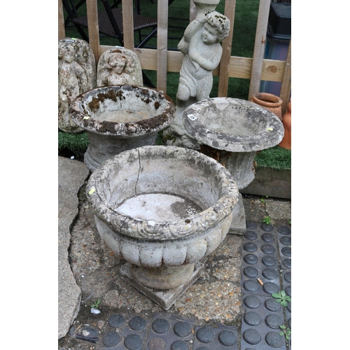 338 - 3 Concrete Garden Planters