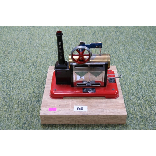 64 - Mamod Stationary Engine on laminated wooden base