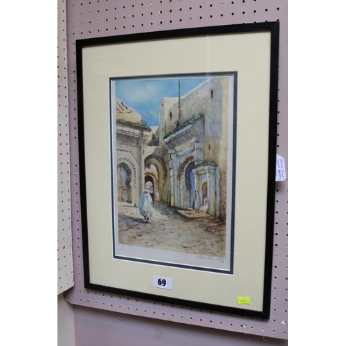 69 - Framed etching 'Totuan' by David Donald Active 1895 - 1925 signed in Pencil