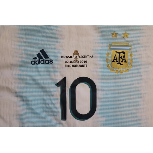 4 - LIONEL MESSI 2019 COPA AMERICA MATCH WORN ARGENTINA JERSEY
The 2019 Copa America was the 46th editio... 