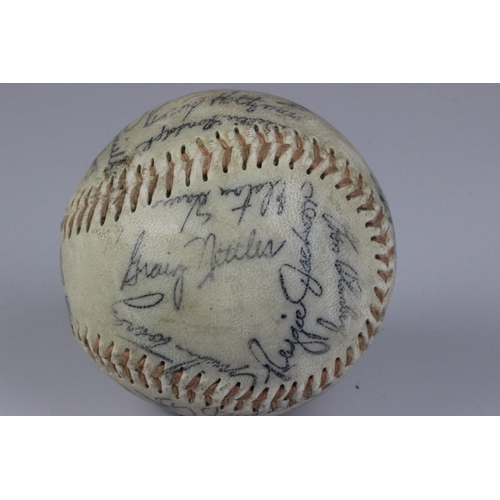 18t - New York Yankees World Series 77-78 Signed Baseball. Baseball with over 24 original hand signed sign... 